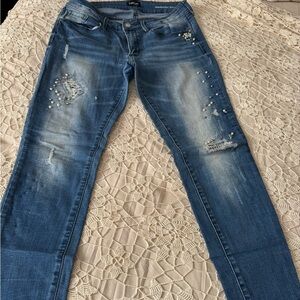 Distressed jeans